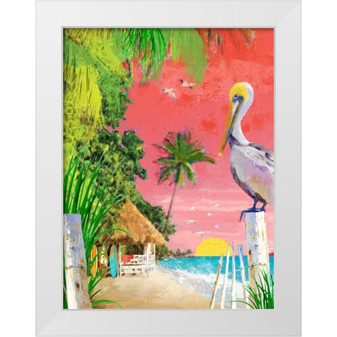 Bama Breeze 2 White Modern Wood Framed Art Print by Miller, Savannah