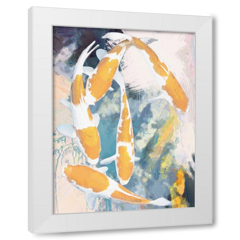 Playing Coy 2 White Modern Wood Framed Art Print by Miller, Savannah
