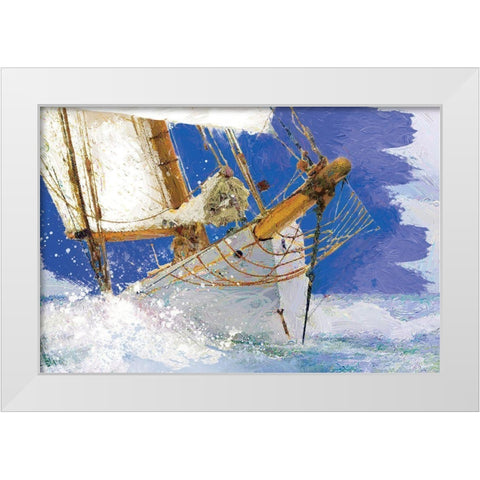 Sailing 2 White Modern Wood Framed Art Print by Miller, Savannah