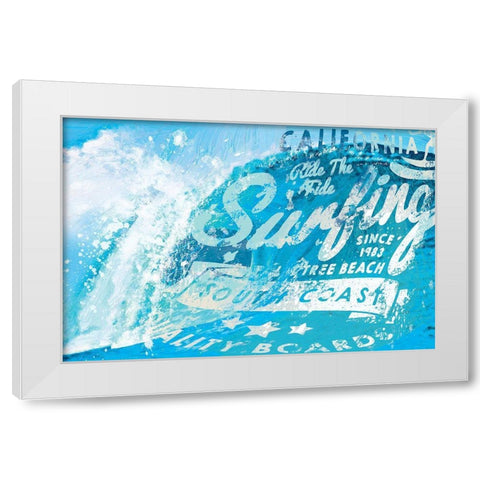 South Coast Curls 4 White Modern Wood Framed Art Print by Miller, Savannah