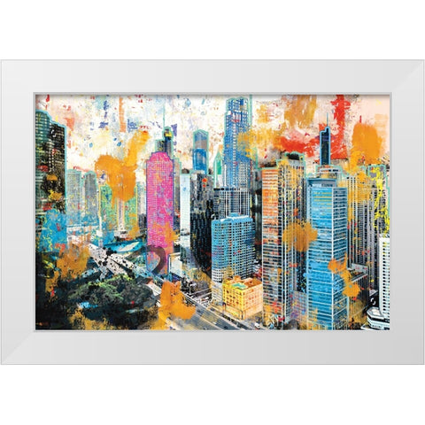 My Kinda Town White Modern Wood Framed Art Print by Miller, Savannah