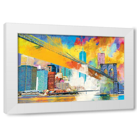 Sunrise White Modern Wood Framed Art Print by Miller, Savannah