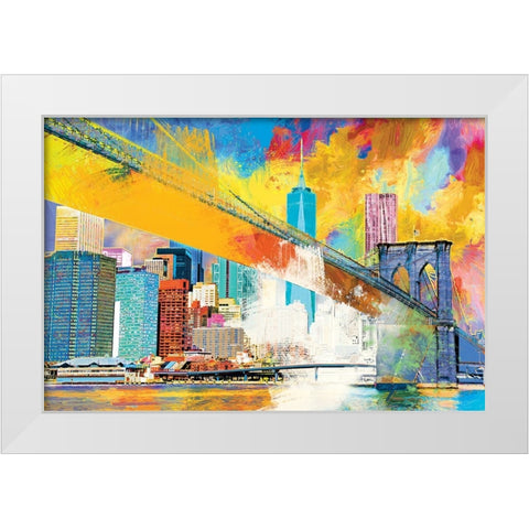 Sunrise White Modern Wood Framed Art Print by Miller, Savannah