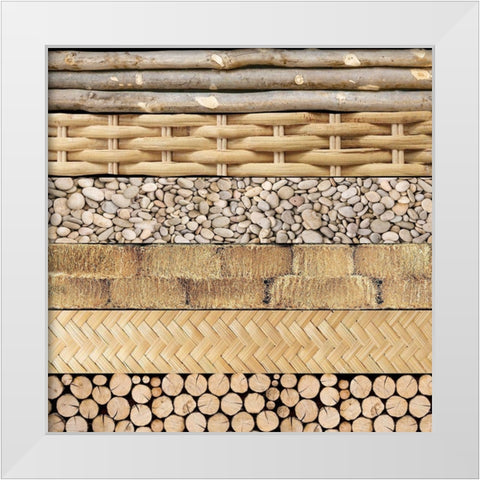 Heartwood 1 White Modern Wood Framed Art Print by Miller, Savannah