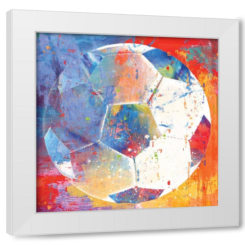 Soccer White Modern Wood Framed Art Print by Miller, Savannah