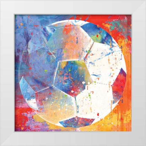 Soccer White Modern Wood Framed Art Print by Miller, Savannah
