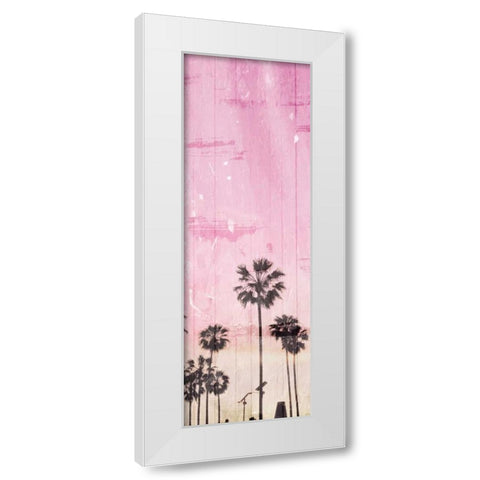 Palm Peach Group One White Modern Wood Framed Art Print by Villa, Milli