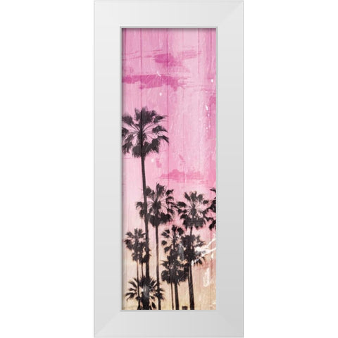 Palm Peach Group Two White Modern Wood Framed Art Print by Villa, Milli