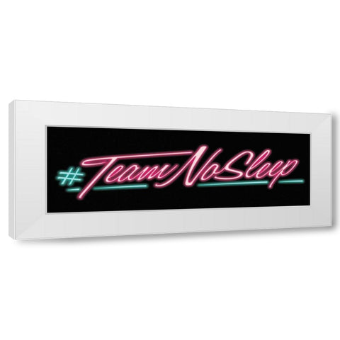 Team No Sleep White Modern Wood Framed Art Print by Villa, Milli