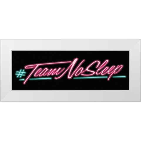 Team No Sleep White Modern Wood Framed Art Print by Villa, Milli