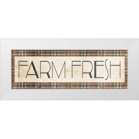 Farm Fresh Muted Colors White Modern Wood Framed Art Print by Villa, Milli