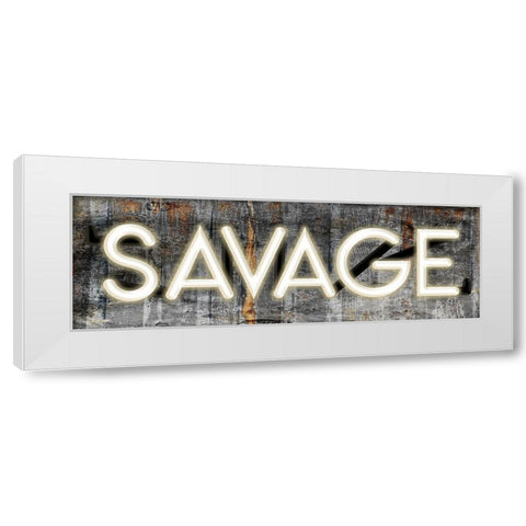 Savage Light White Modern Wood Framed Art Print by Villa, Mlli