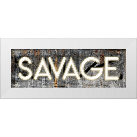 Savage Light White Modern Wood Framed Art Print by Villa, Mlli