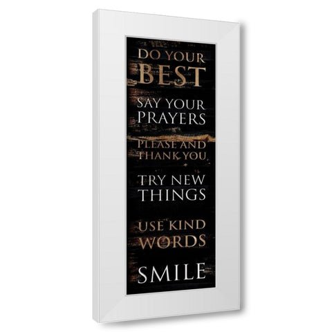 Do Your Best White Modern Wood Framed Art Print by Villa, Mlli