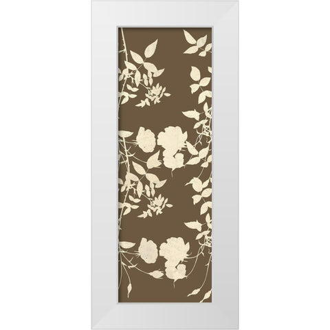 Brown Floral White Modern Wood Framed Art Print by Villa, Mlli