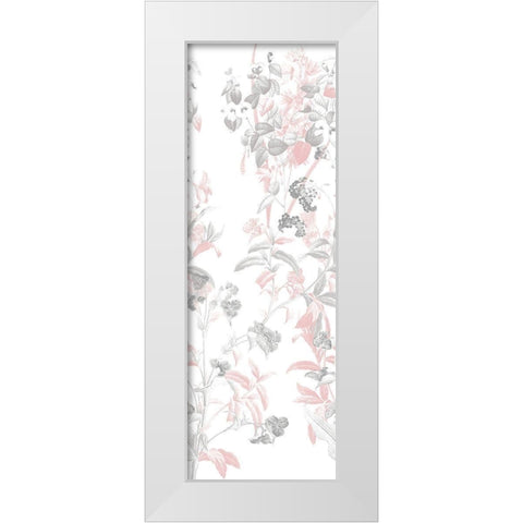 Blush In The Wind White Modern Wood Framed Art Print by Villa, Mlli