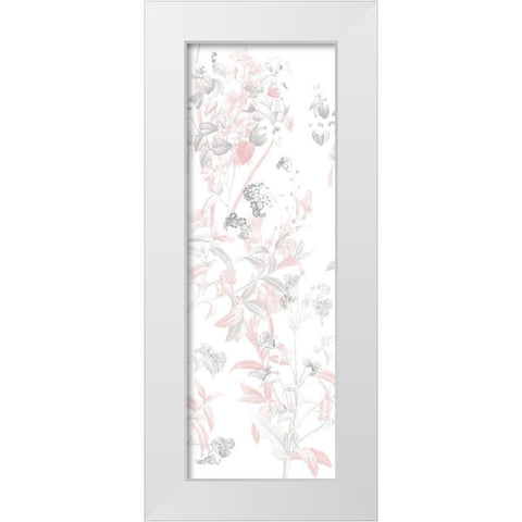 Blush In The Wind two White Modern Wood Framed Art Print by Villa, Mlli