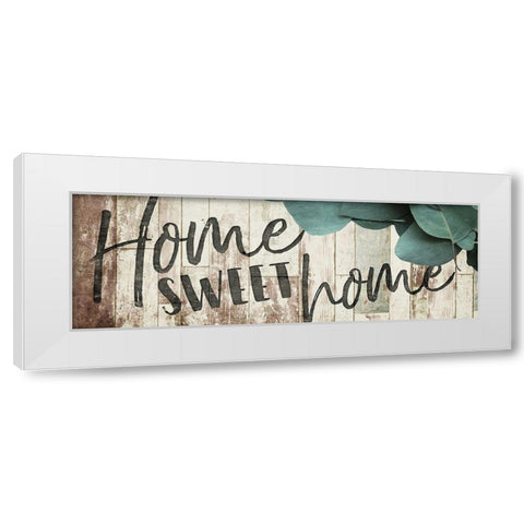 Home Sweet Home White Modern Wood Framed Art Print by Villa, Mlli