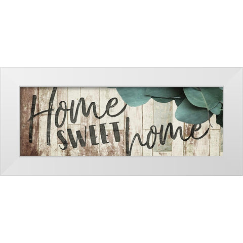 Home Sweet Home White Modern Wood Framed Art Print by Villa, Mlli