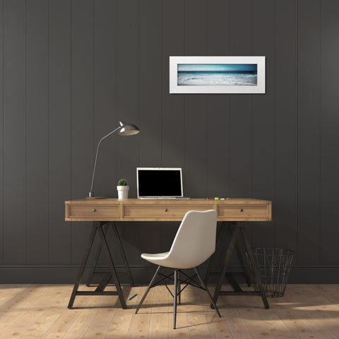 Close Long Waves White Modern Wood Framed Art Print by Villa, Mlli