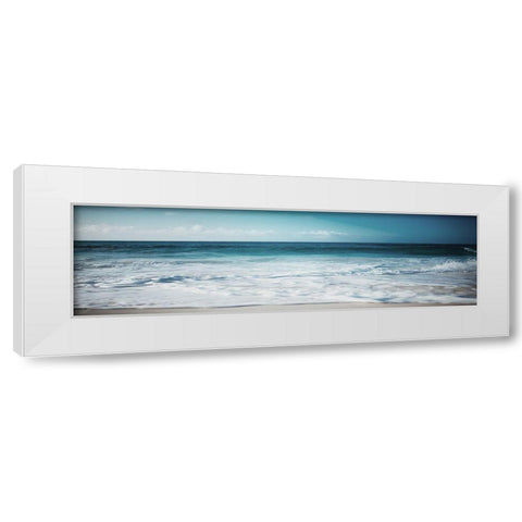 Close Long Waves White Modern Wood Framed Art Print by Villa, Mlli