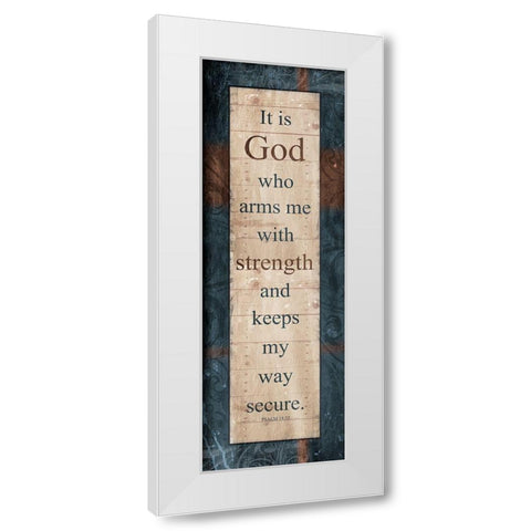 God Strength White Modern Wood Framed Art Print by Villa, Mlli