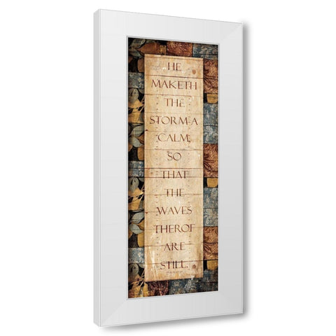 Maketh The Storm White Modern Wood Framed Art Print by Villa, Mlli