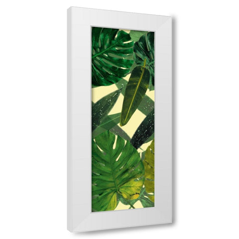 Green Palms White Modern Wood Framed Art Print by Villa, Mlli