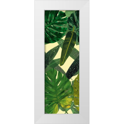 Green Palms White Modern Wood Framed Art Print by Villa, Mlli