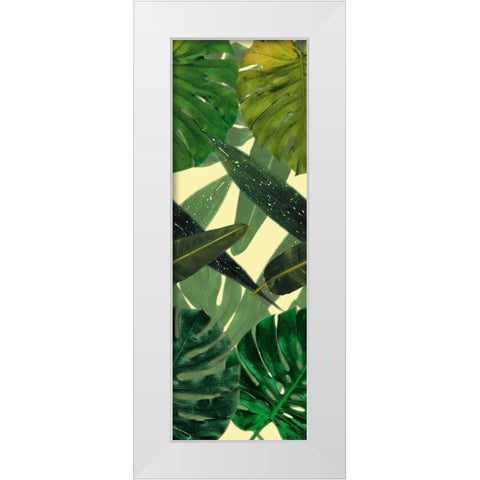 Green Palms Mate White Modern Wood Framed Art Print by Villa, Mlli