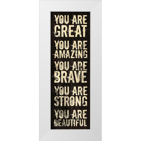 Amazing White Modern Wood Framed Art Print by Villa, Mlli