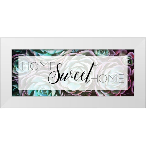 Home Sweet Home White Modern Wood Framed Art Print by Villa, Mlli