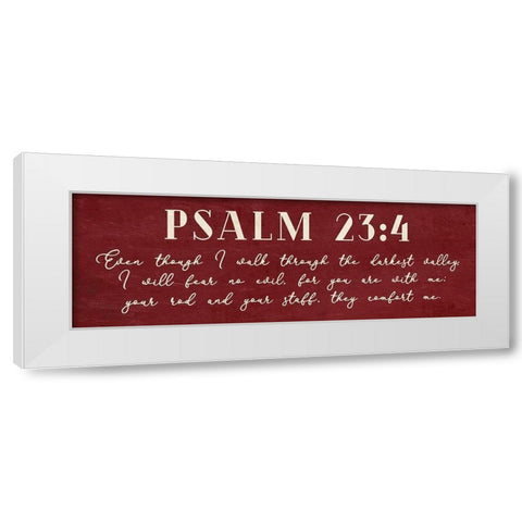 Psalm 23:4 White Modern Wood Framed Art Print by Villa, Mlli