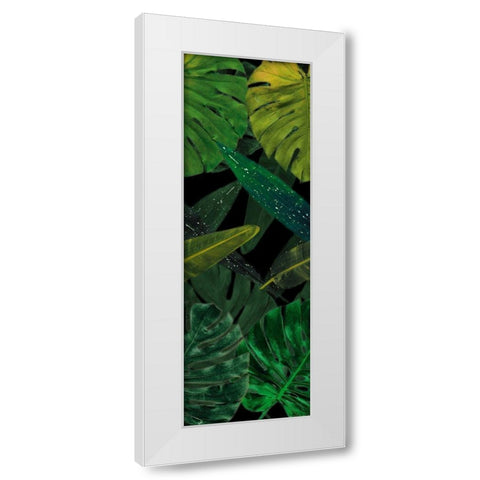 Green Palms Black Mate White Modern Wood Framed Art Print by Villa, Mlli