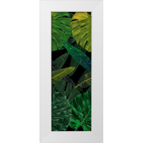 Green Palms Black Mate White Modern Wood Framed Art Print by Villa, Mlli
