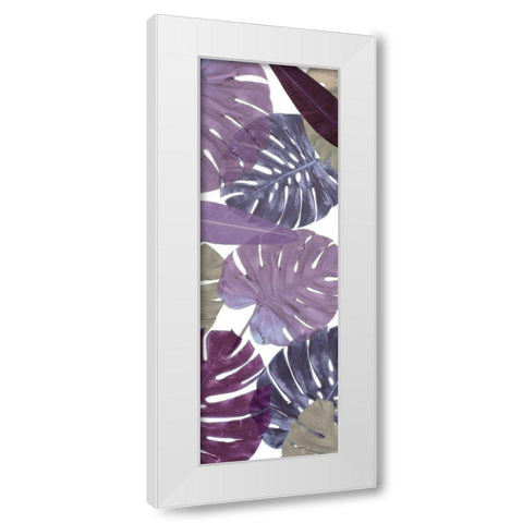 Purple Palms White Modern Wood Framed Art Print by Villa, Mlli