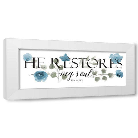 He Restores White Modern Wood Framed Art Print by Villa, Mlli