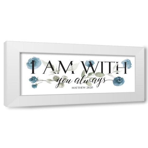 I Am With White Modern Wood Framed Art Print by Villa, Mlli