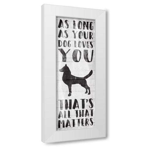 Dog Love White Modern Wood Framed Art Print by Villa, Mlli