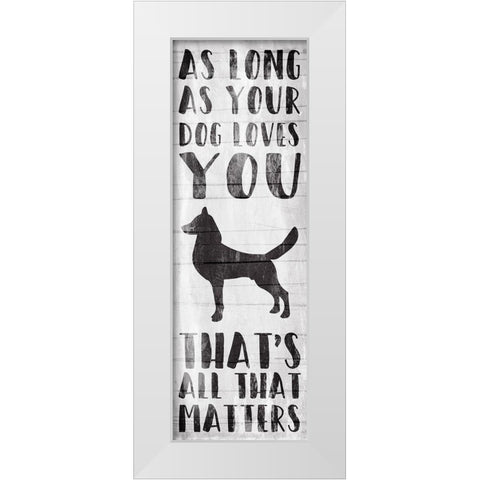 Dog Love White Modern Wood Framed Art Print by Villa, Mlli