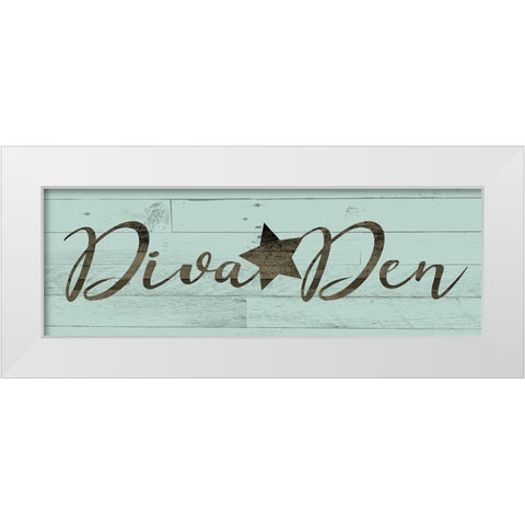 Diva Den White Modern Wood Framed Art Print by Villa, Mlli