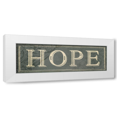 Hope White Modern Wood Framed Art Print by Villa, Milli