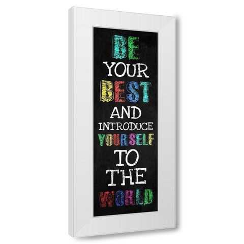 Be Your Best White Modern Wood Framed Art Print by Villa, Milli