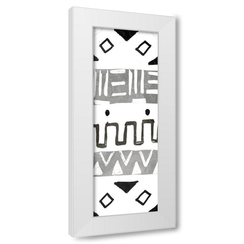 Tribal Meeting Slate Stone White Modern Wood Framed Art Print by Villa, Milli