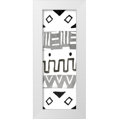 Tribal Meeting Slate Stone White Modern Wood Framed Art Print by Villa, Milli