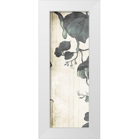Muted Hanging Leaves White Modern Wood Framed Art Print by Villa, Milli