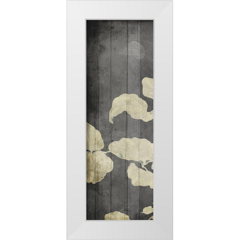 Aged Hanging Leaves White Modern Wood Framed Art Print by Villa, Milli