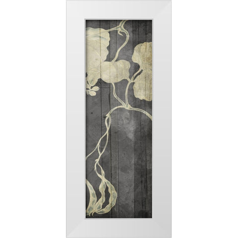 Aged Hanging Leaves 3 White Modern Wood Framed Art Print by Villa, Milli