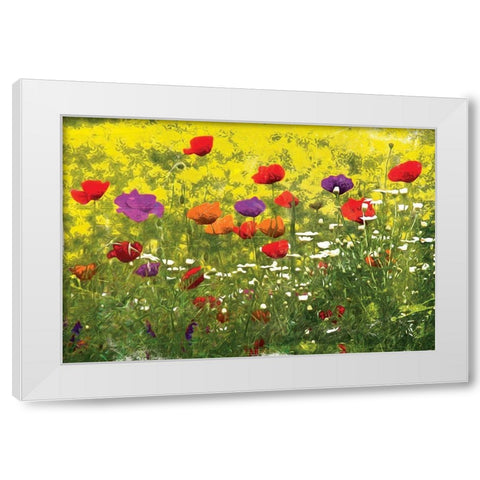 Another Pack Of Poppies White Modern Wood Framed Art Print by Villa, Mlli