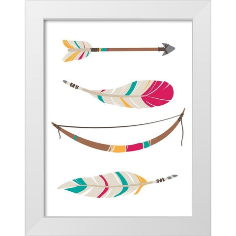 Catch It White Modern Wood Framed Art Print by Villa, Mlli
